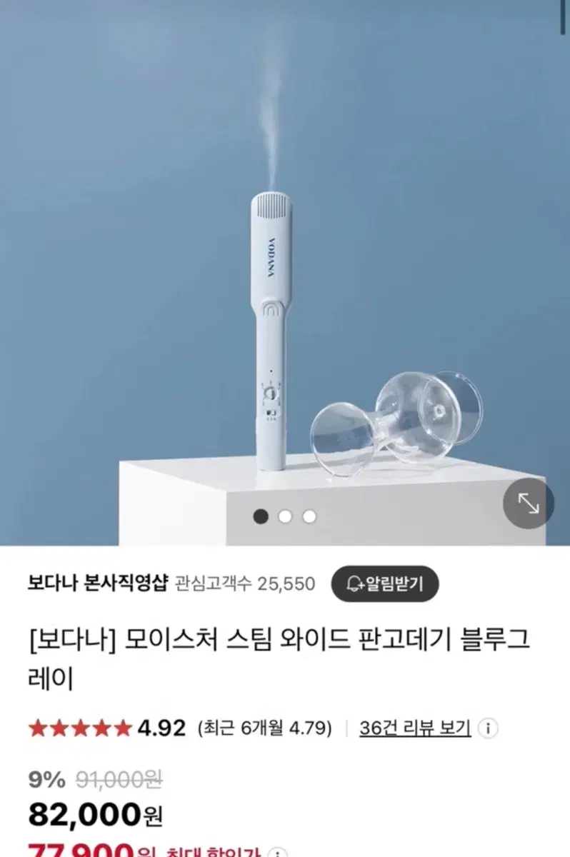 보다나 스팀 고데기